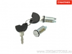 Hub with keys (kit 2 locks) - Piaggio Drive 50 GT / Fly 125 / Fly 50 2T / Liberty 125 / Liberty 50 4T / Zip 125 II / Zip 25 - JM