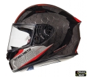 Integralhelm MT KRE Snake carbon 2.0 A5 schwarz/rot glänzend - 100% Kohlefaser