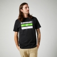KAWASAKI STRIPES PREMIUM TEE BLK: Mărime - L