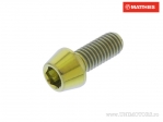 Kerek kúpos csavar Pro Bolt M5 x 0.80 x 12 mm arany titán - JM