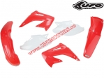 Kit plastice (alb / rosu) - Honda CR 125 R / CR 250 R ('04) - UFO