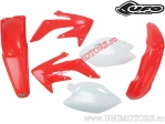 Kit plastice (alb / rosu) - Honda CRF 250 R ('04-'05) - UFO