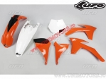 Kit plastice (portocaliu / alb) - KTM SX 125 / SX 250 / SX 150 ('12) / SX-F 250 / SX-F 450 / SX-F 350 ('11-'12) - UFO