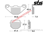 Klocki hamulcowe przednie - SBS 101HF (ceramiczne) - (SBS)