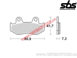 Klocki hamulcowe przednie - SBS 104HF (ceramiczne) - (SBS)