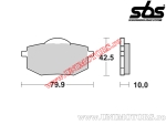 Klocki hamulcowe przednie - SBS 616HF (ceramiczne) - (SBS)