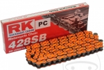 Lant RK portocaliu neon OR428 SB/ 128 - Beta RE 125 / Kawasaki KX 125 A / Rieju Marathon 125 AC / Suzuki DR-Z 125 L - RK