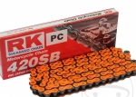 Lant standard RK portocaliu neon OR420 SB / 130 - Aprilia RS4 50 /Replica / Derbi Senda 50 R DRD Racing - RK