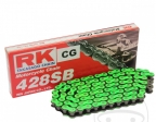 Lant standard verde RK GN428SB/110 - Kawasaki KX 65 A ('02-'17) / RM 80 ('79) / RM 80 X ('80-'81) / Yamaha YZ 80 ('83-'84) - RK