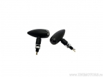 LED Blinker Micro Bullet Highsider Set 2 Stück SCHWARZ mit rauchgrauem Glas - Kellermann