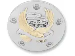 Live To Ride Points Cover - Black, Chrome, Gold - 09400842