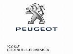 LOT DE 50 FEUILLES LIVRE STOCK - 002012LT - Peugeot