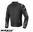 Men's Racing Seventy Summer/Winter Motorcycle Jacket Model SD-JR69 Color: Black/Fluorescent Yellow - Black/Fluorescent Yellow, L
