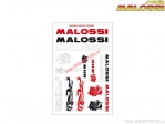 Mini sticker "Malossi" (11.5x16.8cm) - red / black / silver - Malossi