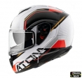 Modularer Helm MT Atom SV Quark B5 Rot/Weiß Glänzend Pinlock Bereit