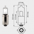 Motopro - Λάμπα Αλογόνου 12V - 20W BA9S