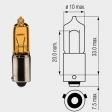 Motopro - Λάμπα Χαλογόνου 12V - 21W BAY9s πορτοκαλί