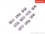 Nipple with screw set 10 pieces length: 9.0mm - hole diameter: 2.5mm - outer diameter: 6mm - JM to EX
