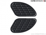 Ochrona boczna zbiornika Soft Touch Retro 170 x 93,5 mm czarny wygląd skóry - OneDesign Bike