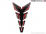 Ochrona zbiornika Soft Touch 103.3 x 199.6 mm czarno/czerwona- OneDesign Bike