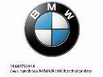 Own.handbook R850R/R1100R,technical data - 01449799914 - BMW