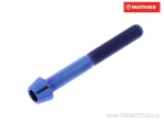 Parafuso cônico Pro Bolt M5 x 0.80 x 40 mm titânio azul - JM