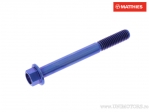 Parafuso com cabeça hexagonal Pro Bolt M6 x 1.00 x 55 mm titânio azul - JM