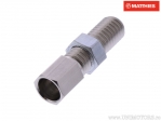Parafuso de ajuste do cabo da embreagem - freio M5 x 0,80 x 34 mm prateado - JM