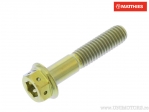 Parafuso hexagonal com duas cabeças Pro Bolt M6 x 1.00 x 30 mm titânio corrida dourado - JM