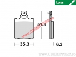 Pastilhas de freio dianteiras - MCB552 orgânicas - Lucas TRW