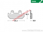 Pastilhas de freio dianteiras - MCB562SV sinterizadas SV - Lucas TRW
