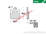 Pastilhas de freio dianteiras - MCB742SRT sinterizadas SRT - Lucas TRW