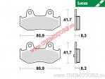 Pastilhas de freio dianteiras - MCB746 orgânicas - Lucas TRW