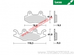 Pastilhas de freio dianteiras - MCB836SI sinterizadas SI - Lucas TRW