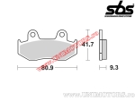 Pastilhas de freio dianteiras - SBS 125HF (cerâmica) - (SBS)