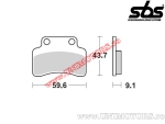 Pastilhas de freio dianteiras - SBS 141CT (tecnologia de carbono) - (SBS)