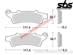 Pastilhas de freio dianteiras - SBS 159MS (metálicas / sinterizadas) - (SBS)