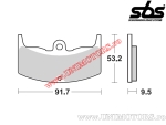 Pastilhas de freio dianteiras - SBS 571HF (cerâmicas) - (SBS)