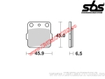 Pastilhas de freio dianteiras - SBS 584SI (metálicas / sinterizadas) - (SBS)