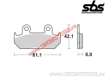 Pastilhas de freio dianteiras - SBS 593HF (cerâmicas) - (SBS)