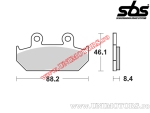 Pastilhas de freio dianteiras - SBS 600HF (cerâmica) - (SBS)