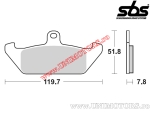 Pastilhas de freio traseiras - SBS 594HF (cerâmicas) - (SBS)