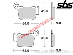 Pastilhas de freio traseiras - SBS 791RSI (metálicas / sinterizadas) - (SBS)