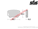 Pastilhas de freio traseiras - SBS 867SI (metálicas / sinterizadas) - (SBS)