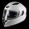 PILOT - Full-face FLIPPER Fighter Helmet [sun visor] white glossy [L]