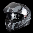 PILOT - Full-face Helmet SNAKE (with sun visor), matte grey [XS]