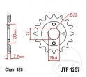 Pinhão dianteiro JTF1257.15 (passo 428) - Honda CR 80 R / Honda CR 80 RB 19 polegadas - JM