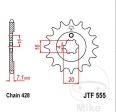 Pinhão dianteiro JTF555.15 (passo 428) - Kawasaki KX 65 A / 80 G  / 80 L  / 80 R  / 80 R 17 / KX 80 R 17/14 polegadas - JM