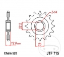 Pinion fata JTF715.12 (pas 520) - Gas Gas EC 400-450 FSE / Halley 450 R / HP 300 2T / HP 450 4T / MC 250 / Pampera 450 - JM