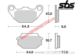 Placute frana fata - SBS 154HF (ceramice) - (SBS)